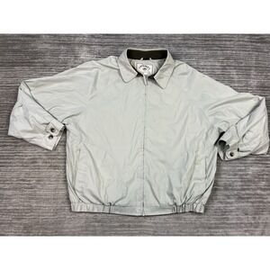 Aberdeen Collection Jacket Mens XL Gray Lightweight Full Zip Vintage Windbreaker